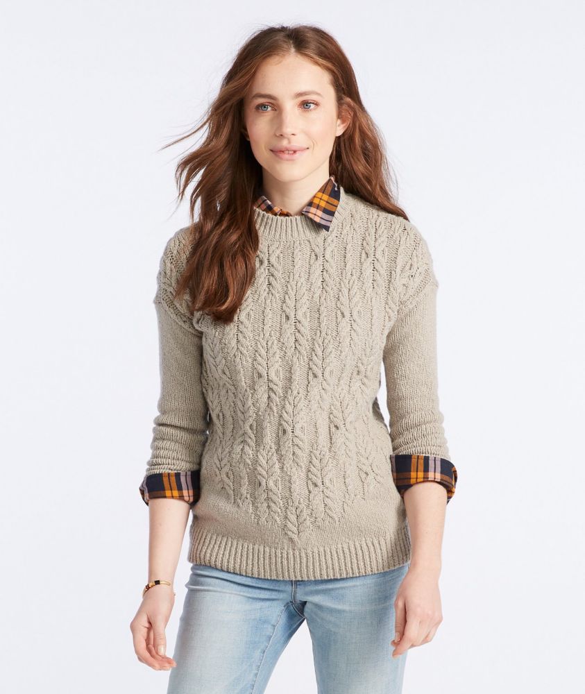 llbean cable sweater