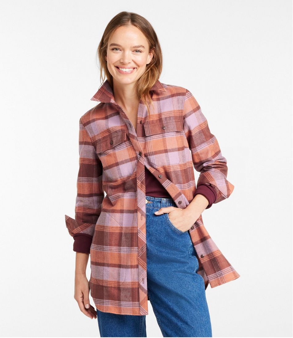 Relaxed Twill Utility-Pocket Tunic Shirt for Women