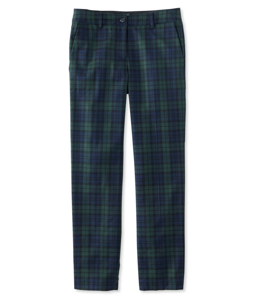 black watch tartan wool trousers