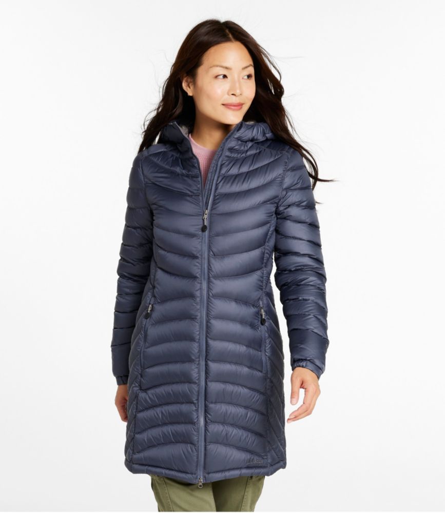 Women's Ultralight 850 Down Hooded Coat, Three-Quarter Length