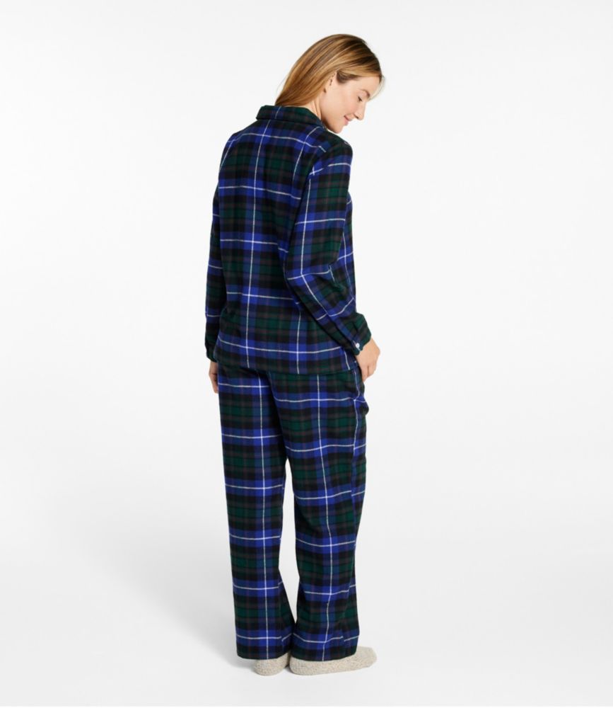 Women's Scotch Plaid Flannel Pajamas, Black Watch, small image number 3