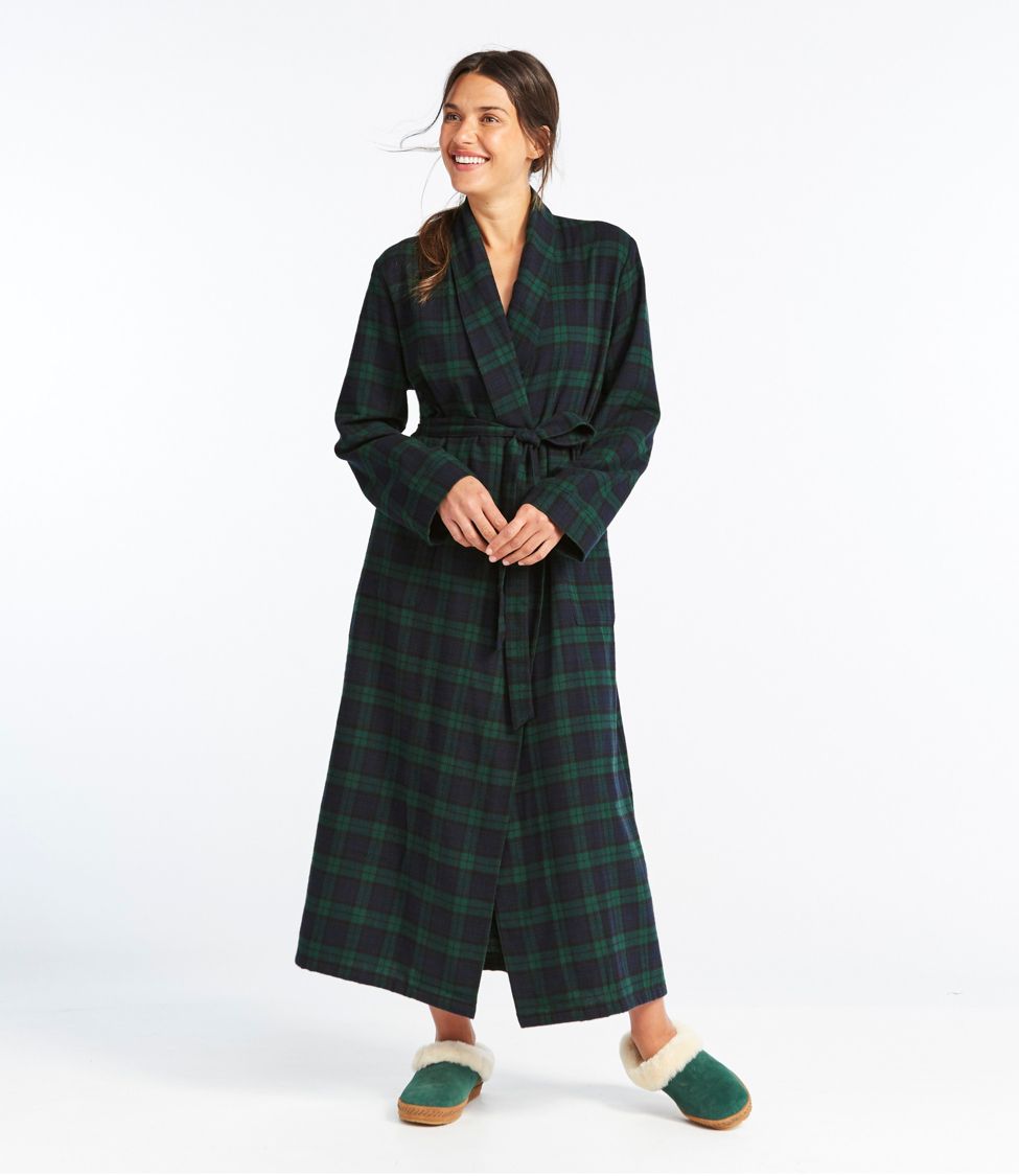 Cotton flannel 2024 dressing gown