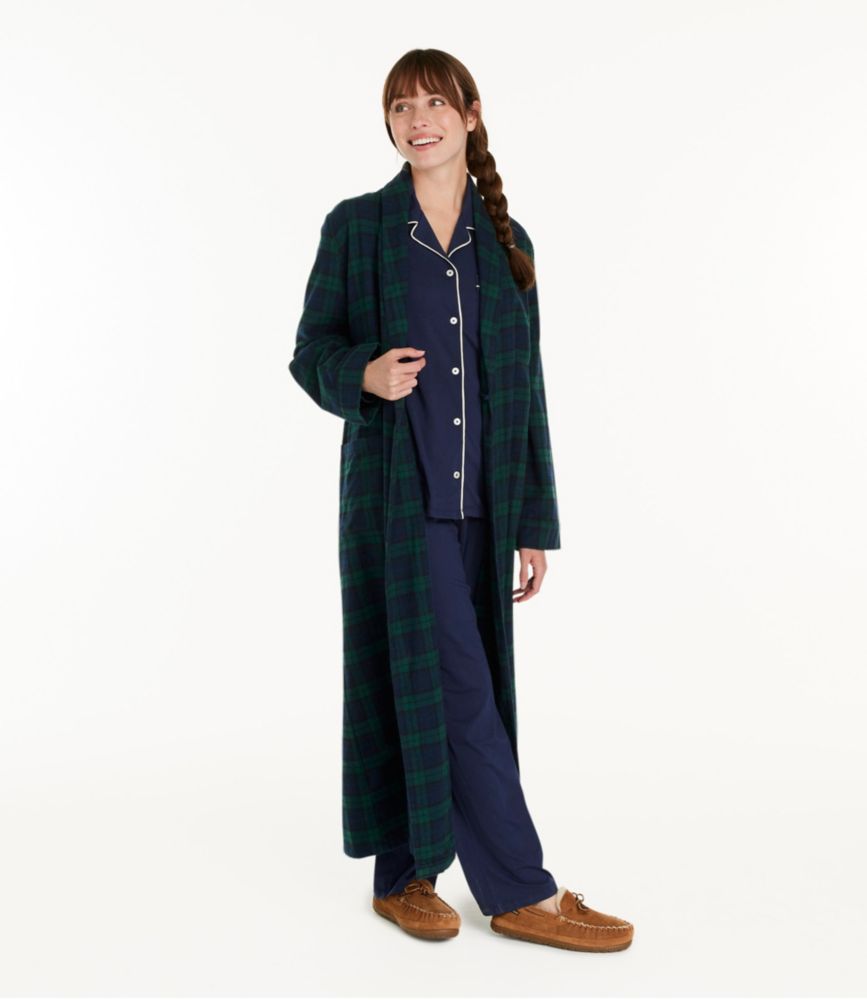 Women's Scotch Plaid Flannel Robe, Angus, small image number 4