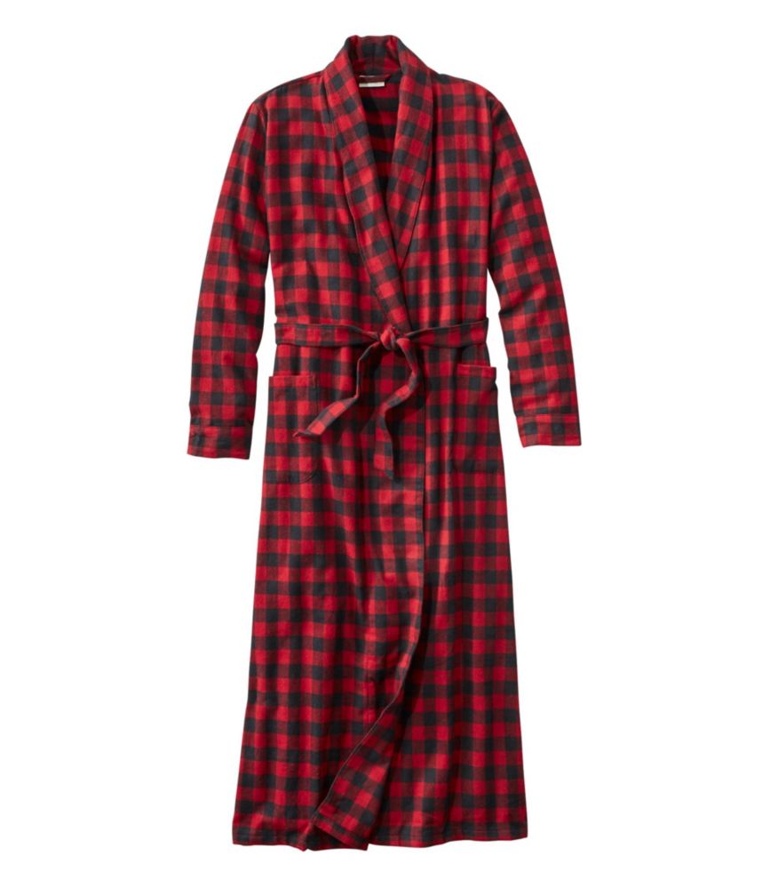 Women's Scotch Plaid Flannel Robe, Rob Roy, small image number 1