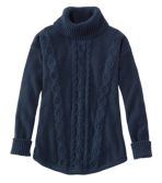 Women's Double L® Mixed-Cable Sweater, Turtleneck