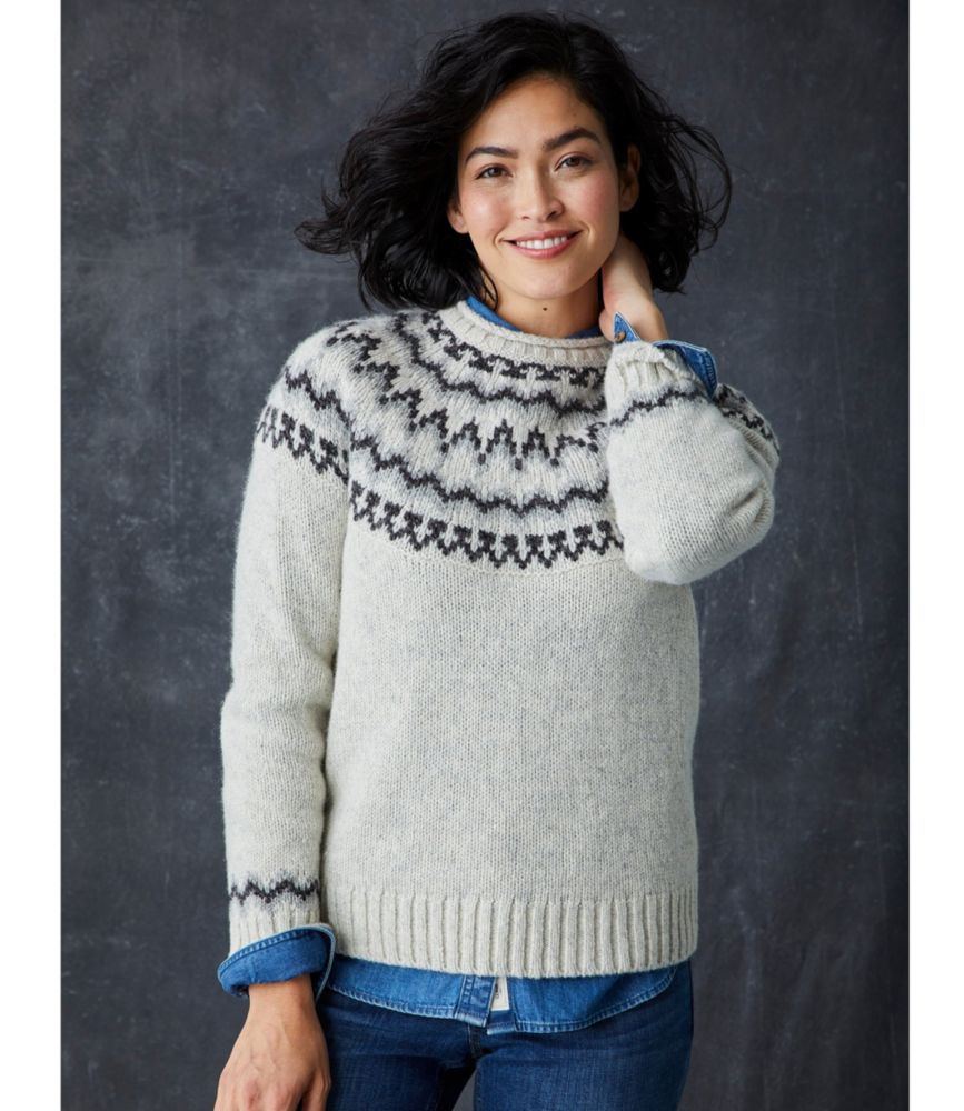 Women's L.L.Bean Classic Ragg Wool Sweater, Fair Isle Crewneck | Sweaters  at L.L.Bean
