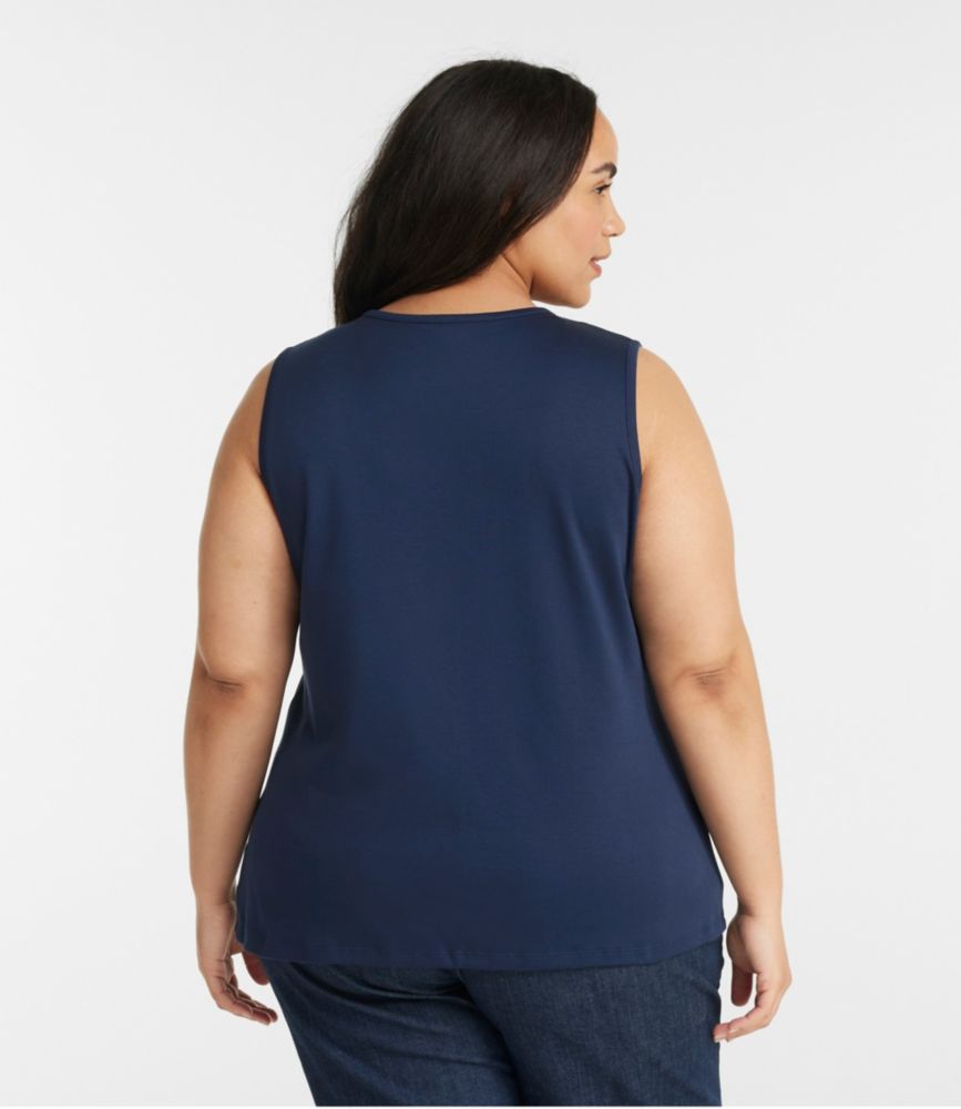 Women's Pima Cotton Tee, Shell, Cream, small image number 3