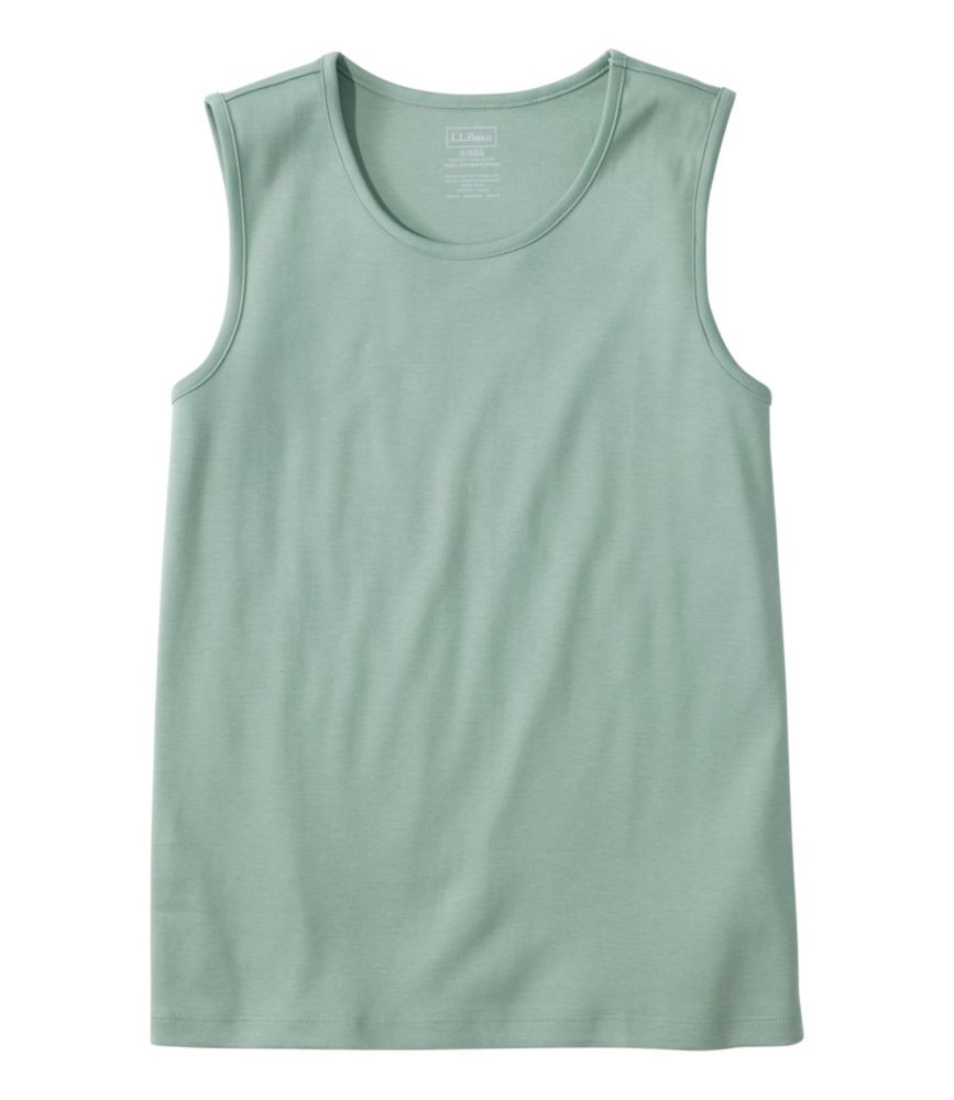 Women's Pima Cotton Tee, Shell, Faded Sage, small image number 1