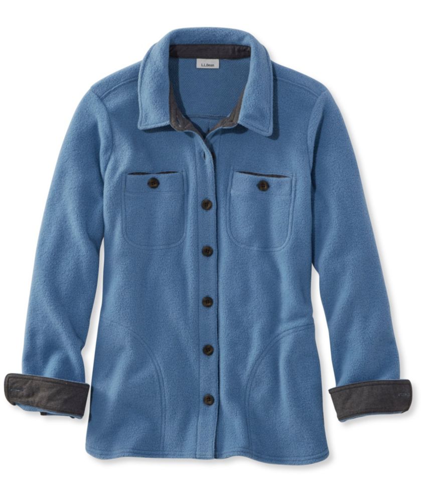 fleece button up shirt