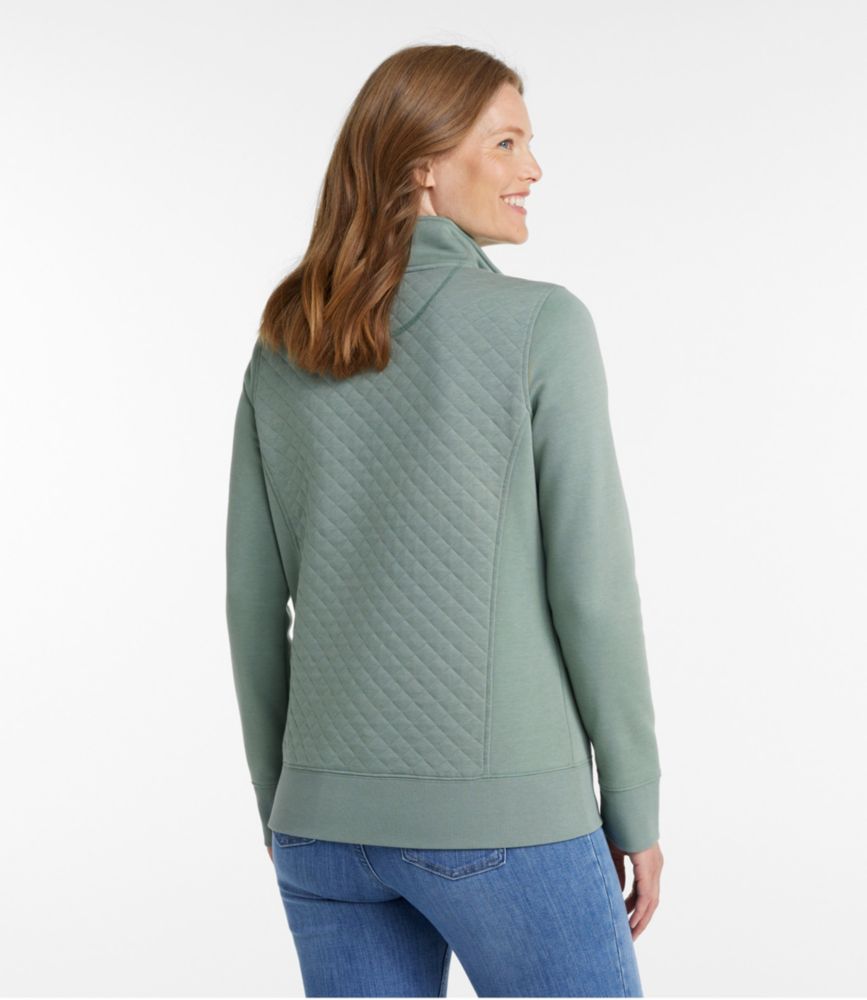 quilted quarter zip pullover