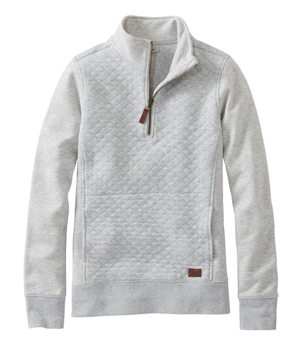 Women's Quilted Sweatshirt, QuarterZip