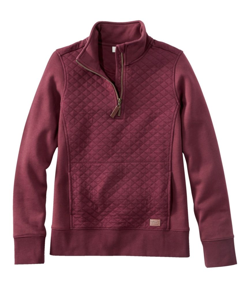 Women's Quilted QuarterZip Pullover Sweatshirts at L.L.Bean
