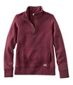 Quilted Sweatshirt Pullover, Deep Wine, small image number 0