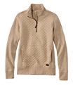 Quilted Sweatshirt Pullover, Khaki Heather, small image number 0