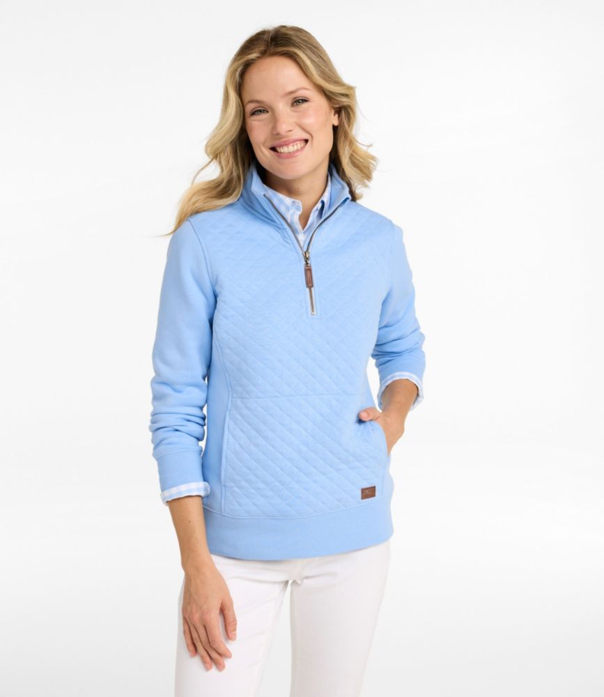 Women's Quilted Quarter-Zip Pullover | Sweatshirts at L.L.Bean