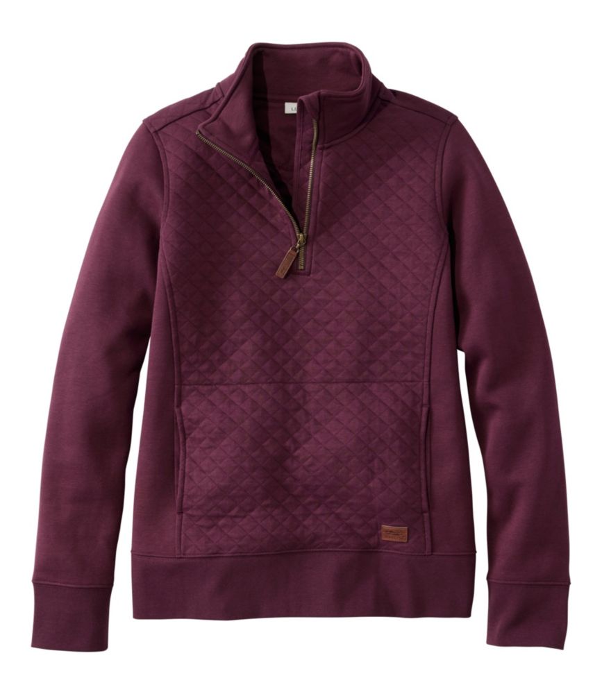 Ll bean womens quilted quarter zip pullover sale