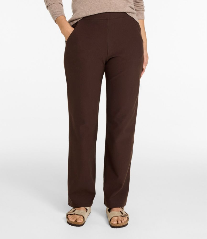 Women's Perfect Fit Pants, Fleece-Backed Straight-Leg