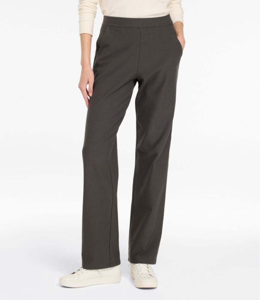 Women's Perfect Fit Pants, Fleece-Backed Straight-Leg