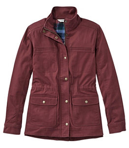 Women's Classic Utility Jacket, Flannel-Lined