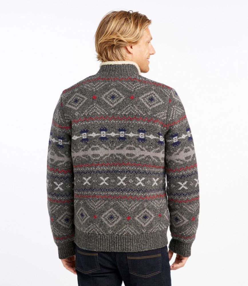 sherpa lined sweater mens