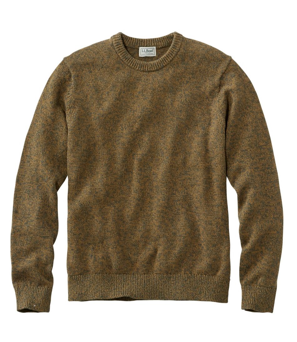 Men's Cotton Ragg Sweater, Crewneck Slightly Fitted