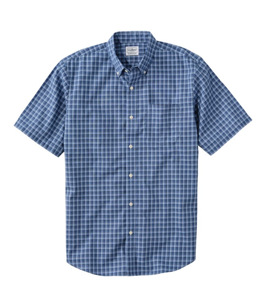 Men's Wrinkle-Free Kennebunk Sport Shirt, Traditional Fit Short-Sleeve Check