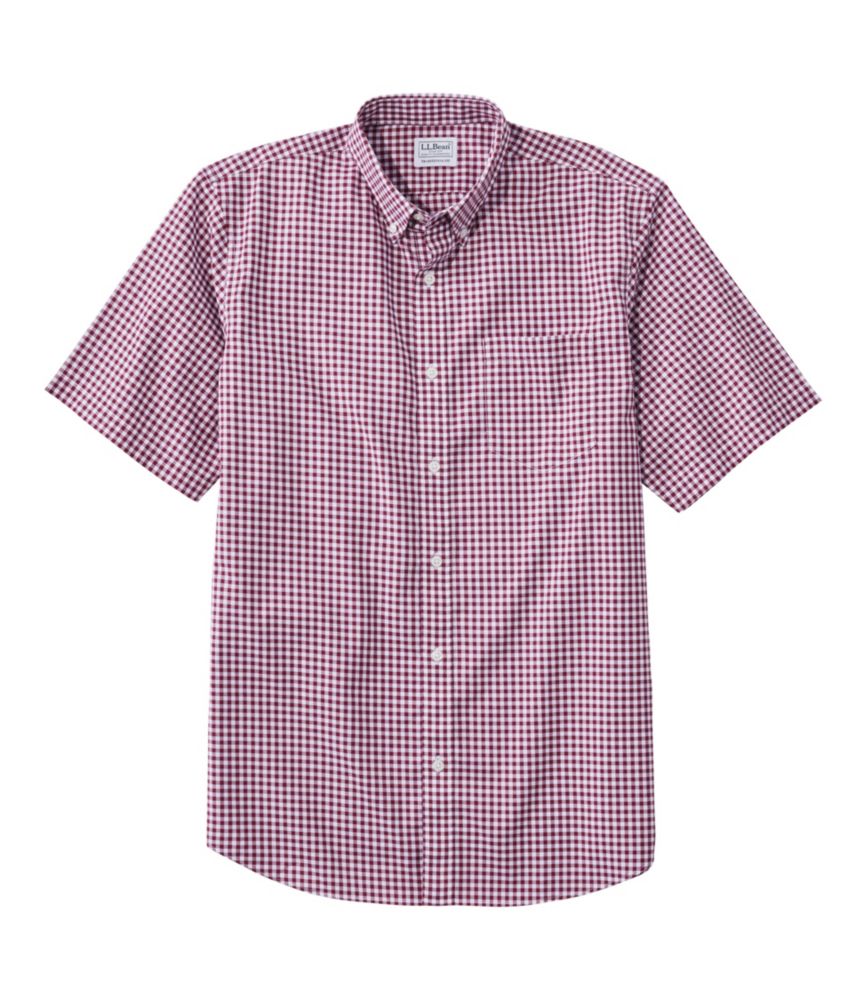 Men's Wrinkle-Free Kennebunk Sport Shirt, Traditional Fit Short-Sleeve Check