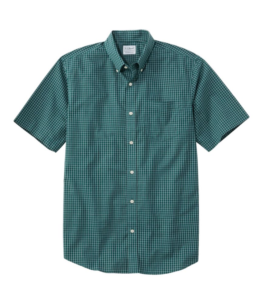 Men's Wrinkle-Free Kennebunk Sport Shirt, Traditional Fit Short-Sleeve Check