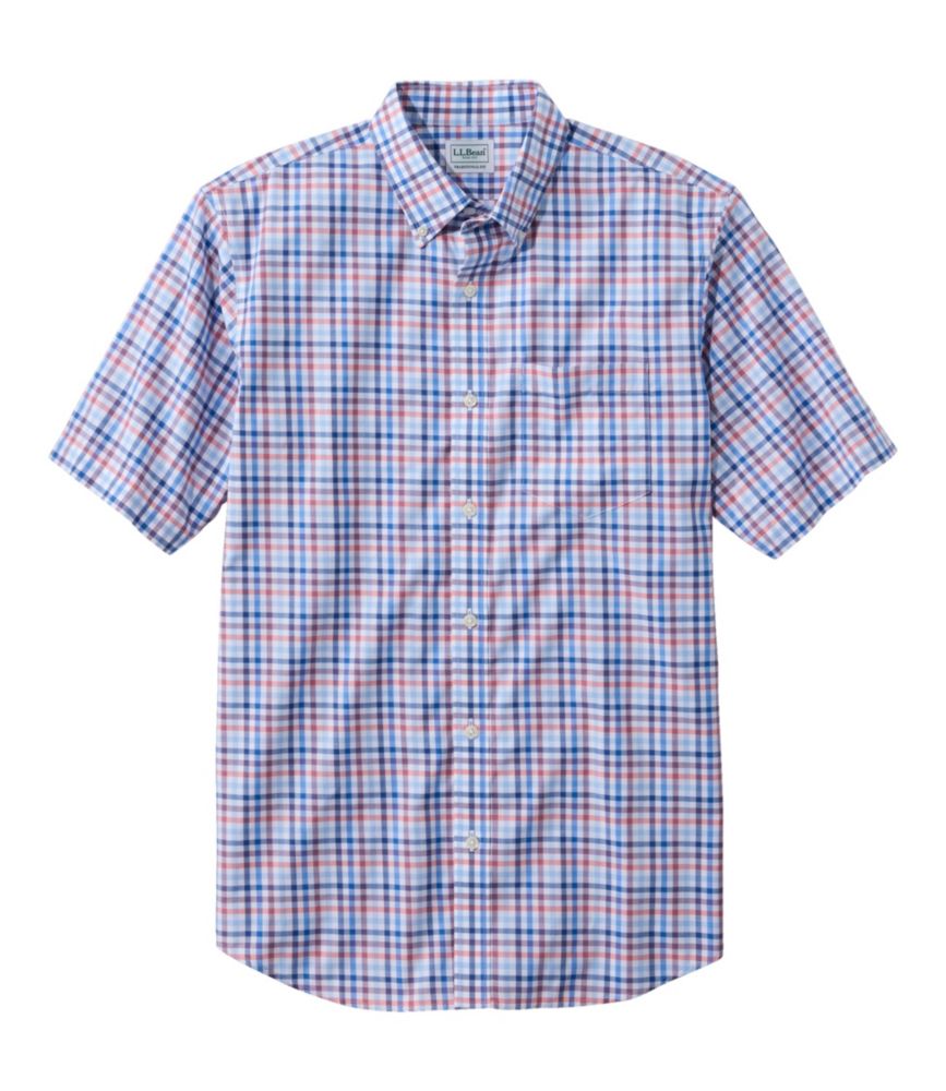 Men's Wrinkle-Free Kennebunk Sport Shirt, Traditional Fit Short-Sleeve Check