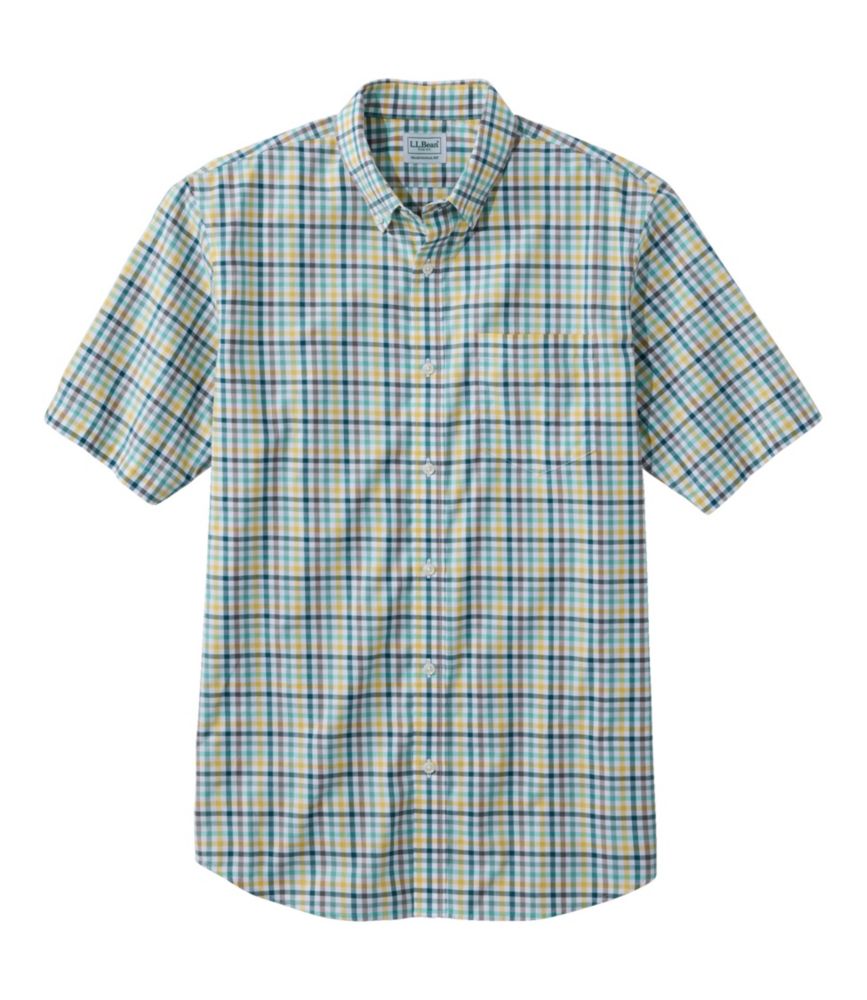 Men's Wrinkle-Free Kennebunk Sport Shirt, Traditional Fit Short-Sleeve Check