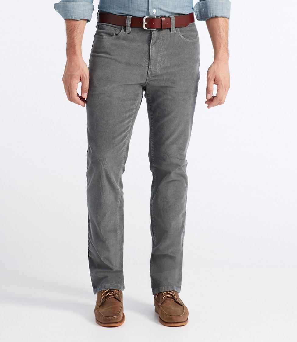 Mens grey best sale corduroy pants