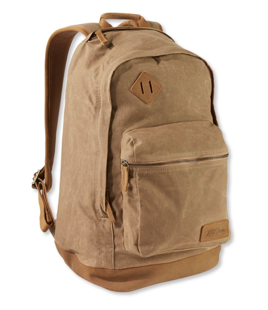 tan canvas backpack