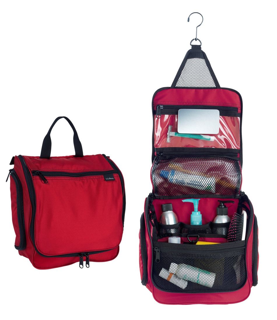 Hanging Toiletry Bag, Travel Organizer, Family Size Red, Nylon | L.L.Bean