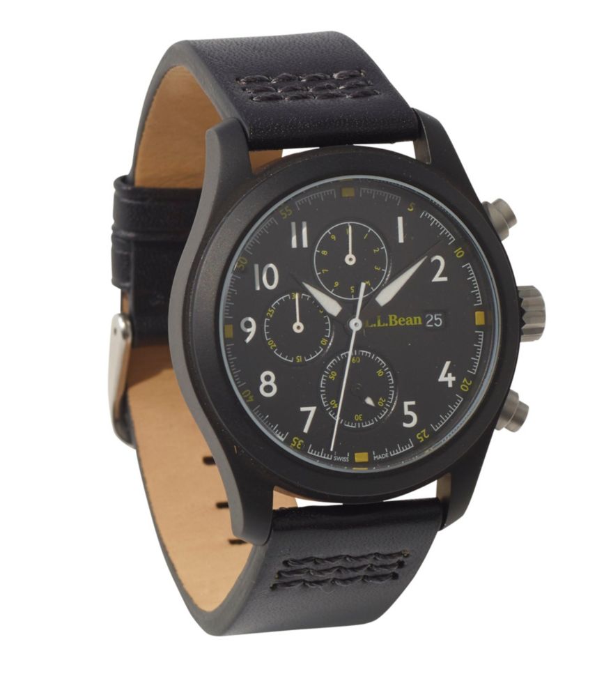 Chronograph Field Watch, Black, small image number 2