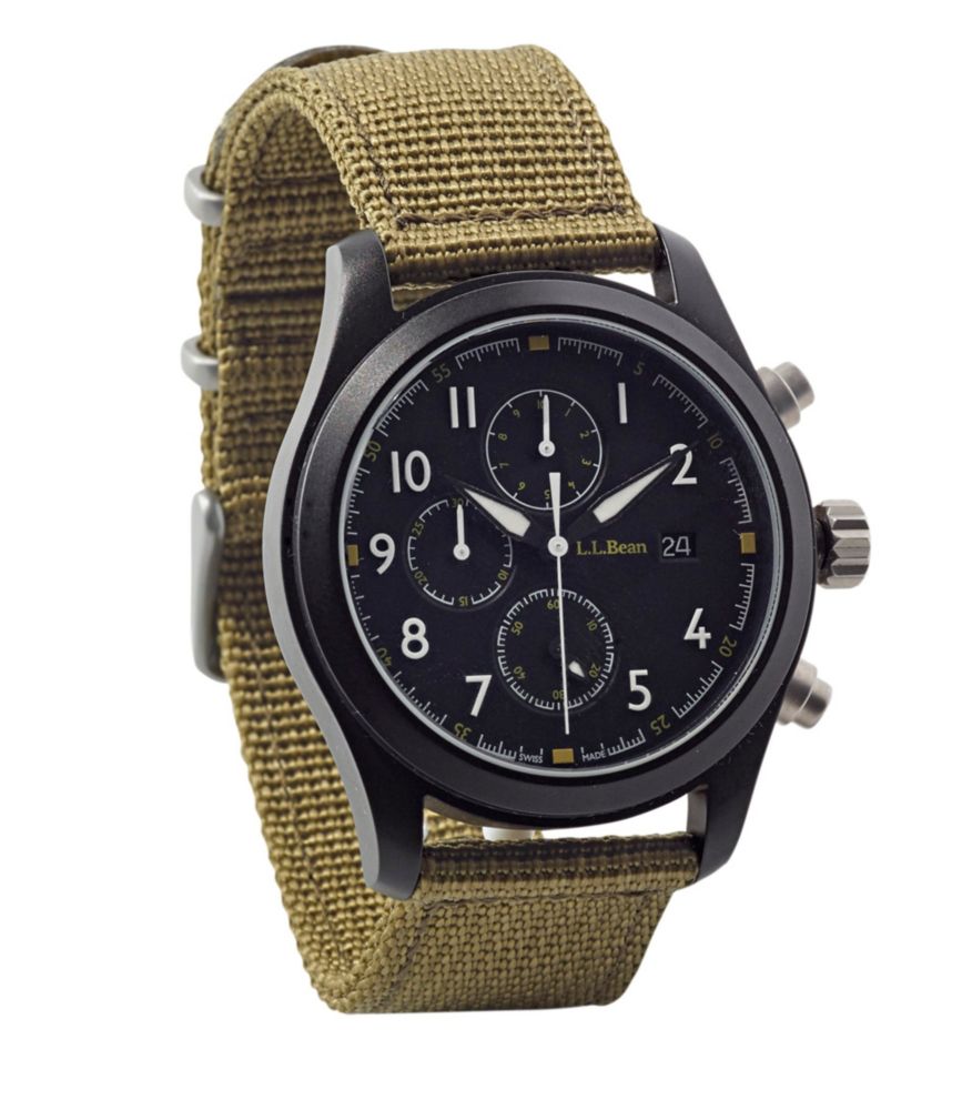 Chronograph Field Watch, Black, small image number 1