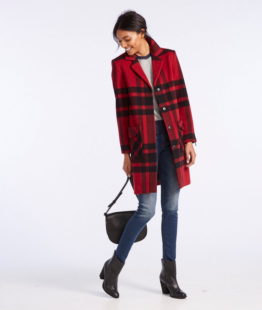 plaid wool coats