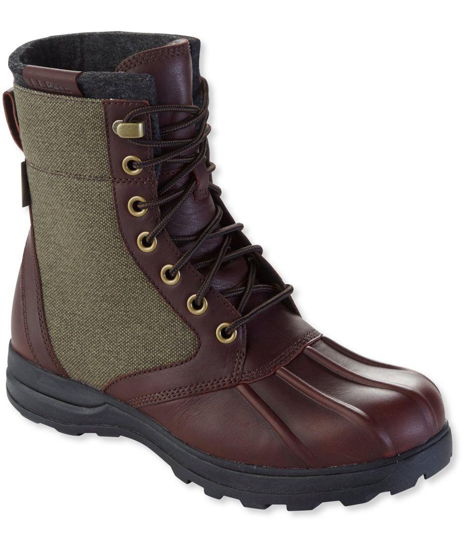 Men's Bar Harbor Waterproof Insulated Boots, Leather/Canvas