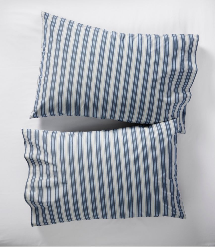 Sunwashed Percale Sheet Collection, Stripe, Mariner Blue, small image number 3