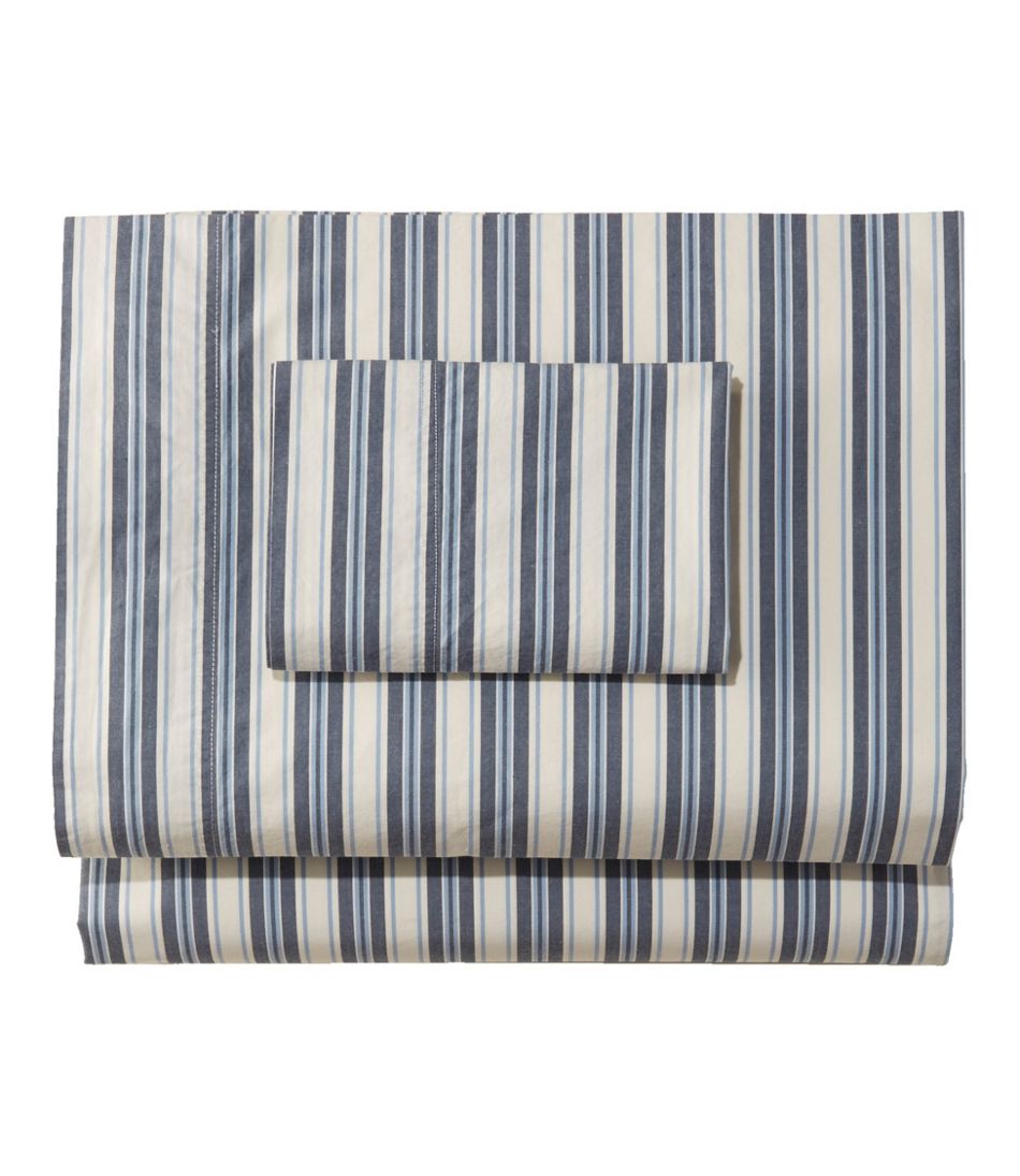 Sunwashed Percale Sheet Collection, Stripe | Sheets at L.L.Bean