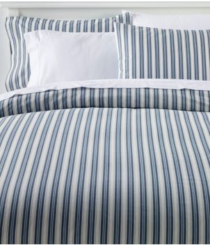 Sunwashed Percale Comforter Cover, Stripe