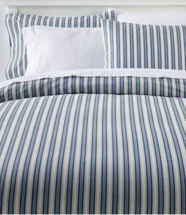 Sunwashed Percale Comforter Cover, Stripe