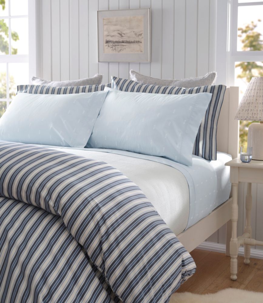 Sunwashed Percale Comforter Cover, Stripe