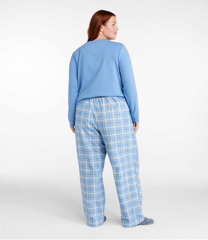 Women's Cozy PJ Set, Blue Turquoise Plaid, small image number 3