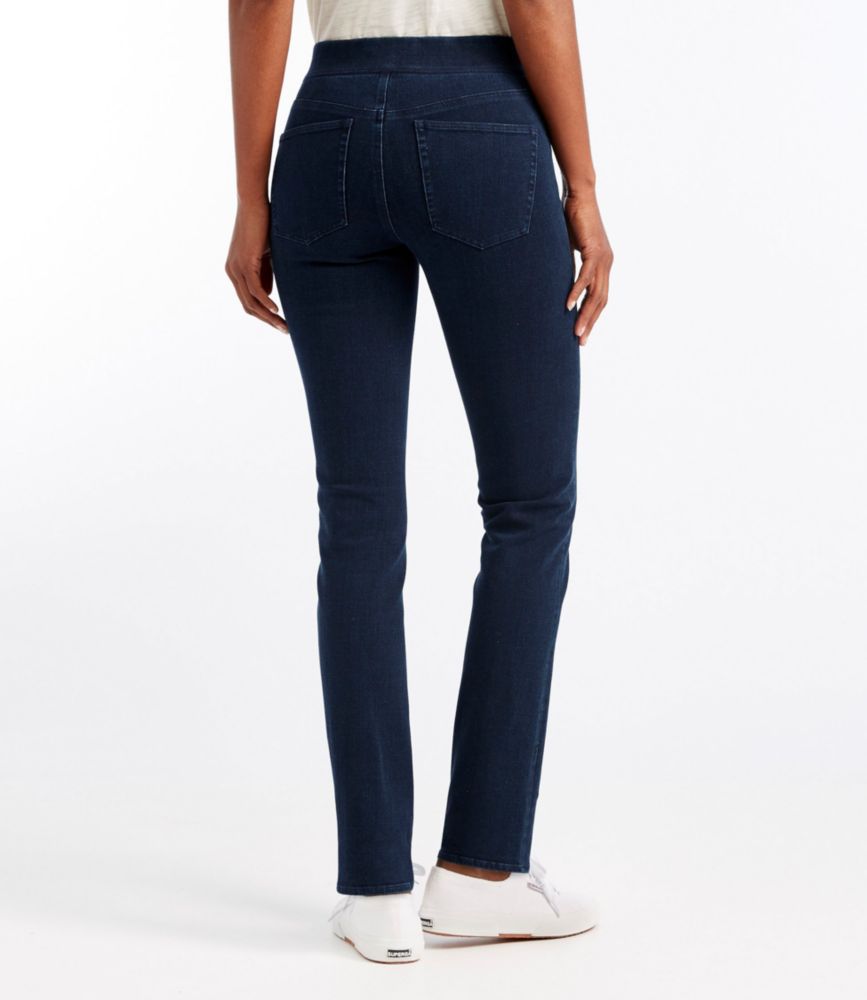 ladies pull on straight leg jeans