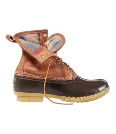 Men's 8" Bean Boots, Chamois-Lined PrimaLoft