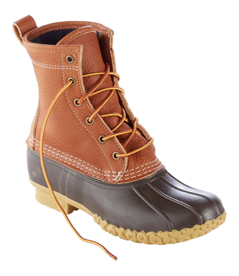 Women's 8" Bean Boots, Tumbled-Leather Chamois-Lined