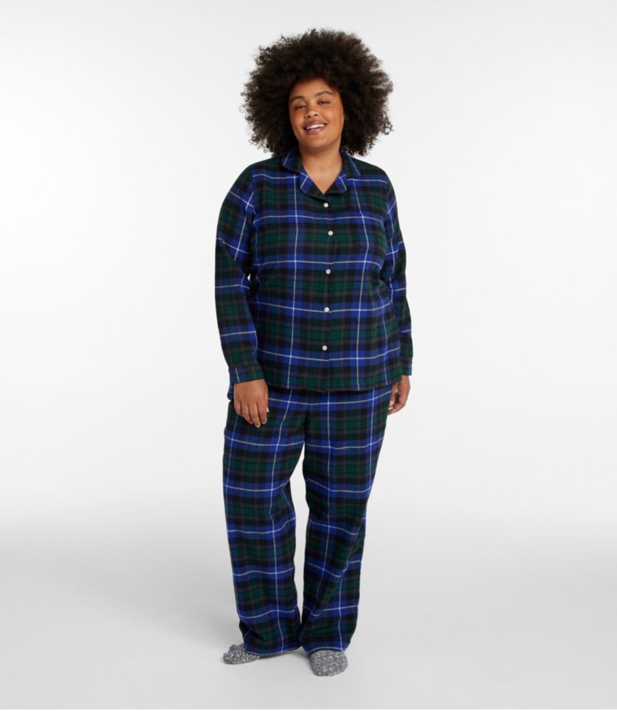 Women's Scotch Plaid Flannel Pajamas, Angus, small image number 2