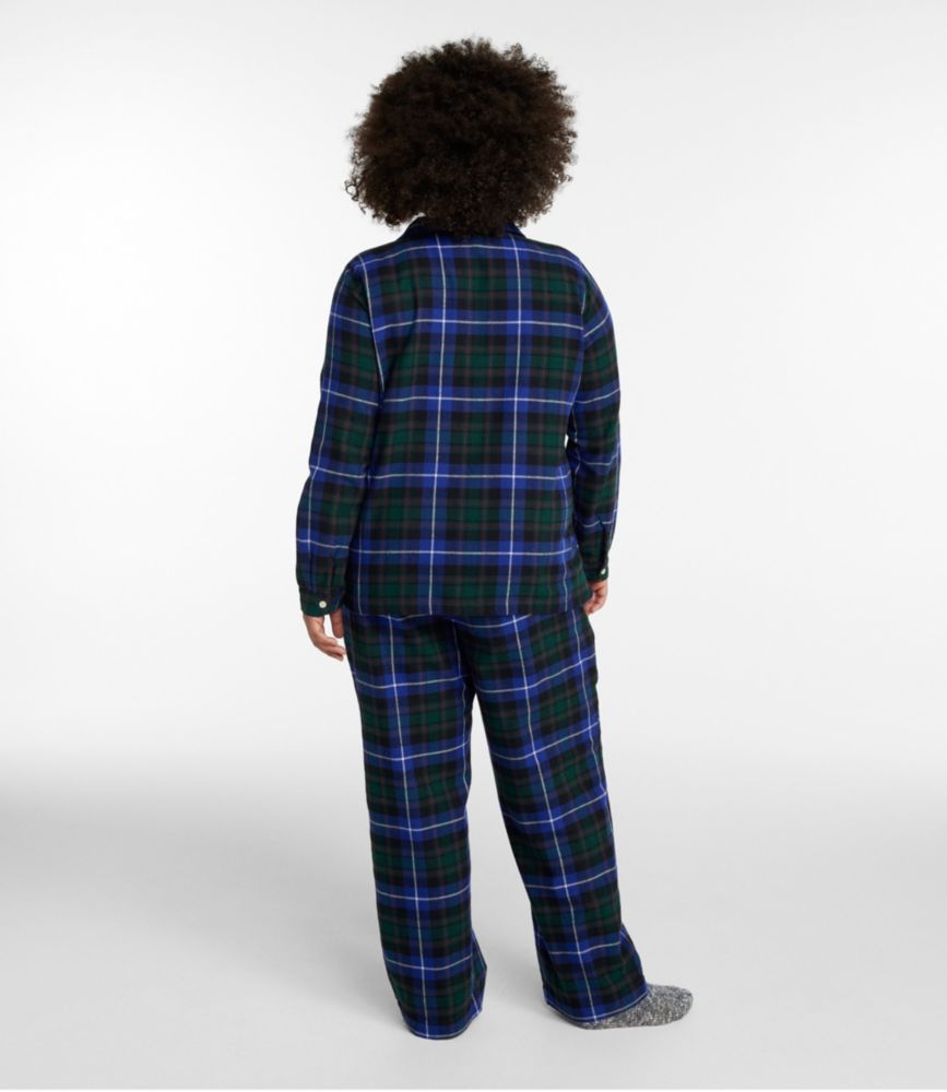 Women's Scotch Plaid Flannel Pajamas, Angus, small image number 3