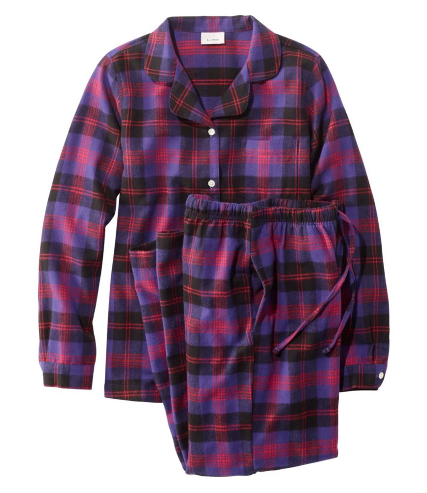 Women's Scotch Plaid Flannel Pajamas, Angus, small image number 1