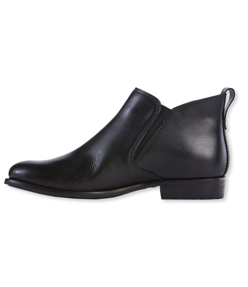 slip on leather ankle boots